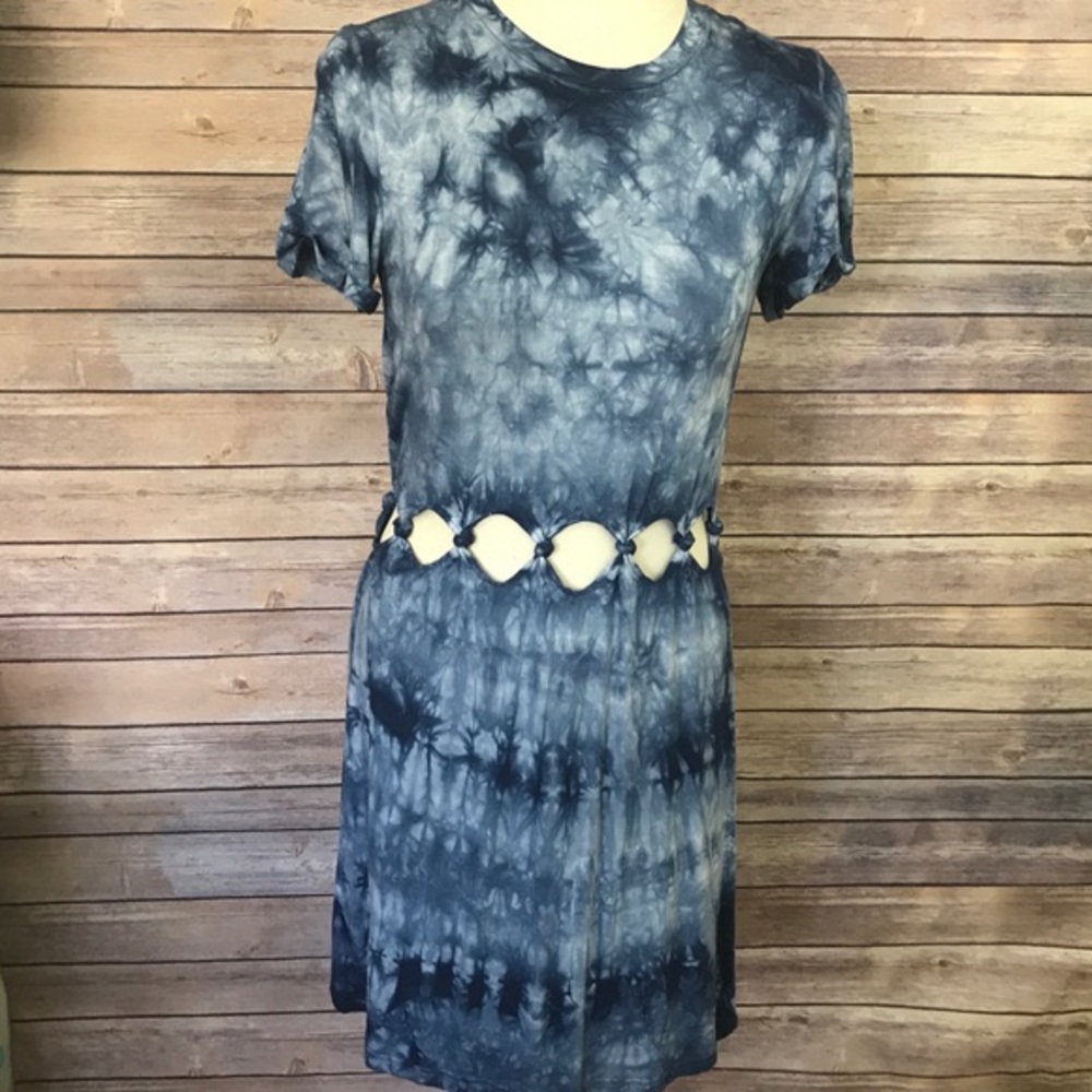 Blue Tie Dyed American Eagle T Shirt Dress